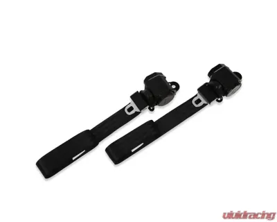Brothers Trucks Black 3 Point Bench Seat Belt Kit Chevrolet | GMC C10 1973-1987 - BELTKT6-1BK