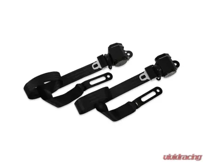 Brothers Trucks Black 3 Point Bench Seat Belt Kit Chevrolet | GMC C10 1973-1987 - BELTKT6-1BK