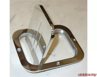 Brothers Trucks Polished Rectangle Billet Fuel Doors w/ Ball Milling Chevrolet | GMC Truck 1947-1987 - BFDRECTWITH