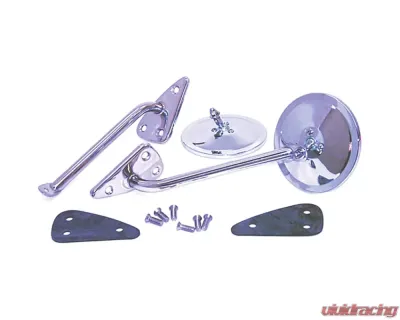 Brothers Trucks Black Painted Round Complete Mirror Set Chevrolet | GMC C10 1960-1966 - COMP300