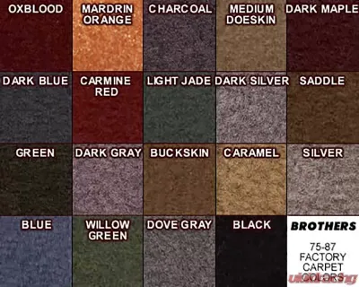 Brothers Trucks Black Large Hump Carpet Set Chevrolet | GMC C10 1975-1980 CPT75PU-LBLACK - CPT75PU-LBLACK