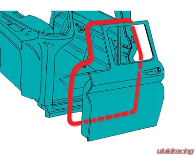 Brothers Trucks Rear Cargo Door Weatherseal Set Chevrolet | GMC Truck 1947-1954 - DFS4755