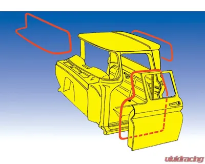 Brothers Trucks Black Small Window Deluxe Seal Set Chevrolet | GMC C10 1964-1966 - DSK0100-66