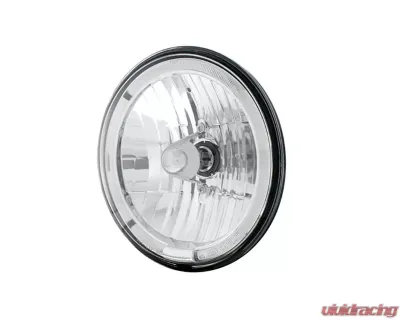 Brothers Trucks 7" Euro Crystal Headlight w/ Halo LED Auxiliary Light Chevrolet | GMC Truck 1947-1980 - EHL80HLAMBER