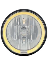 Brothers Trucks 7" Euro Crystal Headlight w/ Halo LED Auxiliary Light Chevrolet | GMC Truck 1947-1980                                     - EHL80HLAMBER - Image 2