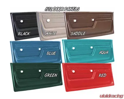 Brothers Trucks Black Deluxe Replacement Door Panels Chevrolet | GMC C10 1972 - FP17200BLACK