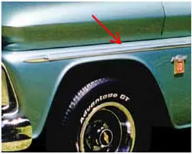 Brothers Trucks Main Front Fender Molding Chevrolet | GMC C10 1962-1966