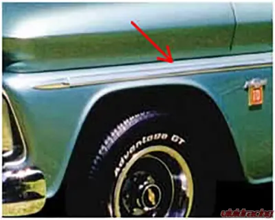 Brothers Trucks Main Front Fender Molding Chevrolet | GMC C10 1962-1966 - FSM0200