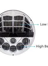 Brothers Trucks 7" High Power LED Headlight for Chevrolet & GMC 1947-1980                                     - HLED795 - Image 4