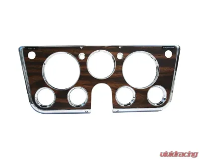 Brothers Trucks Chrome/Woodgrain 7 Hole Instrument Bezel Chevrolet | GMC C10 1969-1972 - INST305