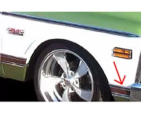 Brothers Trucks Black Front Left Of Wheel Fender Molding Chevrolet | GMC C10 1969-1972