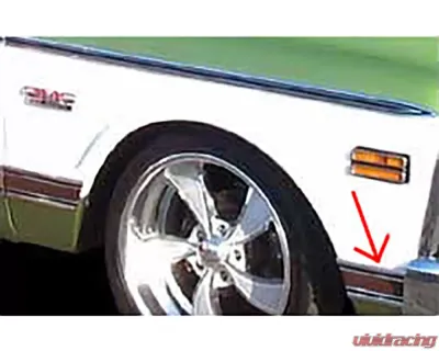 Brothers Trucks Black Front Right Of Wheel Fender Molding Chevrolet | GMC C10 1969-1972 - MFB20RH