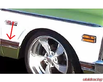 Brothers Trucks Black Rear Left Of Wheel Fender Molding Chevrolet | GMC C10 1969-1972 - MFB30LH