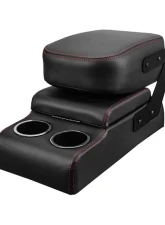 Brothers Trucks Black Sport Custom Buddy Console w/ Red Stitching Chevrolet | GMC C10 1960-1987                                     - QCCB087RED - Image 3