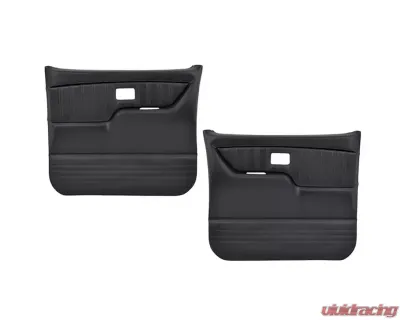 Brothers Trucks Black Sport Custom Door Panels w/ Blue Stitching Chevrolet | GMC C10 1981-1987 - QDP0087BLUE
