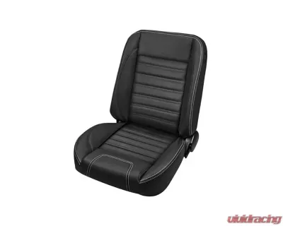 Brothers Trucks Black Sport Bucket Seats w/ Red Stitching Chevrolet | GMC Truck 1947-1987 - QSBKT87RED