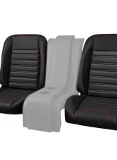 Brothers Trucks Black Sport Bucket Seats w/ Red Stitching Chevrolet | GMC Truck 1947-1987                                     - QSBKT87RED - Image 3