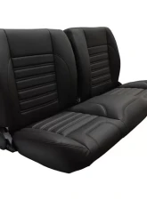 Brothers Trucks Black Sport Split-Bench Seat w/ White Stitching Chevrolet | GMC C10 1960-1987                                     - QSBNH87WHITE - Image 3