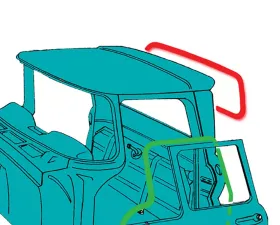 Brothers Trucks Black Lock Bead Rear Large Window Seal Chevrolet | GMC Truck 1955-1966