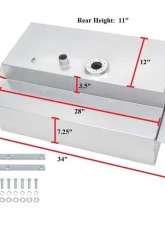 Brothers Trucks Top Fill Underbed Steel Gas Tank Chevrolet | GMC Truck 1955-1959                                     - SGT5559 - Image 2