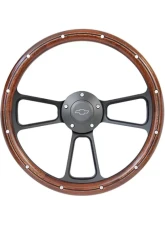 Brothers Trucks Black/Wood Bowtie Custom Steering Wheels Chevrolet | GMC C10 1960-1969                                     - STRF8BW160-69 - Image 2