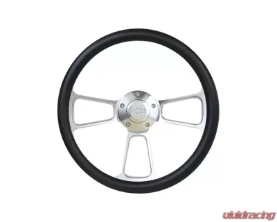 Brothers Trucks Polished/Black Bowtie Custom Steering Wheels Chevrolet | GMC C10 1960-1969 - STRF8PB160-69