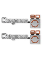 Brothers Trucks C/K Fender Badge Pair for 1975-1980 Chevrolet C/K 20, Silver Finish                                     - 04-540 - Image 5