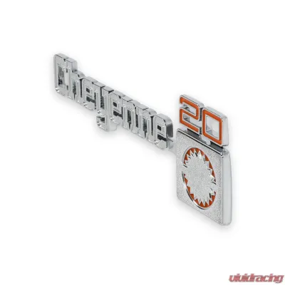 Brothers Trucks C/K Fender Badge Pair for 1975-1980 Chevrolet C/K 20, Silver Finish - 04-540