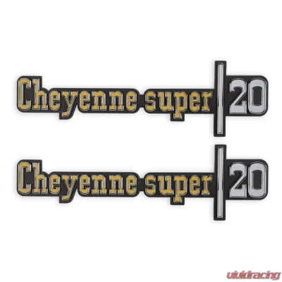 BROTHERS Trucks C/K Fender Badge Pair - Cheyenne Super 20 - 04-542