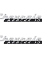 Brothers Trucks Fender Badge Pair for 1960 Chevrolet C/K 10 20 30 - Black/Silver Emblems                                     - 04-563 - Image 5