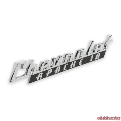Brothers Trucks Fender Badge Pair for 1960 Chevrolet C/K 10 20 30 - Black/Silver Emblems - 04-563