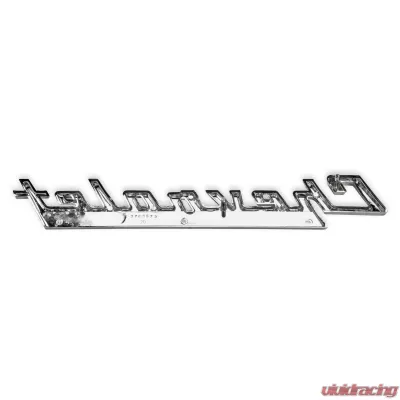 Brothers Trucks Fender Badge Pair for 1960 Chevrolet C/K 10 20 30 - Black/Silver Emblems - 04-563