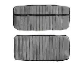 BROTHERS Trucks C/K Seat Upholstery Kit - Cloth/Vinyl - Black/Silver