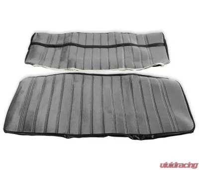 BROTHERS Trucks C/K Seat Upholstery Kit - Cloth/Vinyl - Black/Silver - 05-290