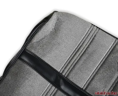 BROTHERS Trucks C/K Seat Upholstery Kit - Cloth/Vinyl - Black/Silver - 05-290