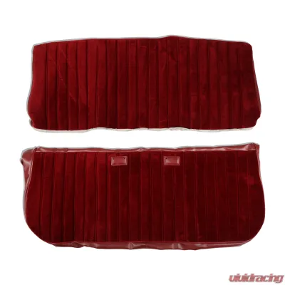 BROTHERS Trucks Seat Upholstery Kit - Full Pleat Cloth/Vinyl - Maroon/Burgundy - 05-296