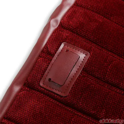 BROTHERS Trucks Seat Upholstery Kit - Full Pleat Cloth/Vinyl - Maroon/Burgundy - 05-296