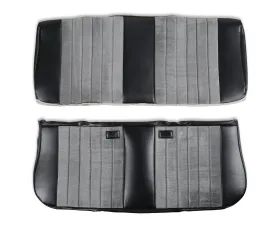 BROTHERS Trucks Seat Upholstery Kit - Standard Pleat Cloth/Vinyl - Black/Silver