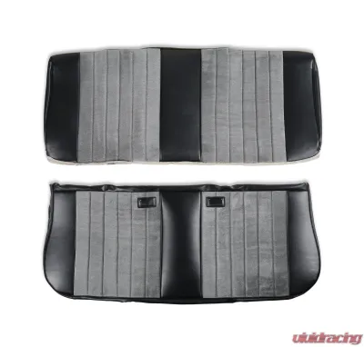 BROTHERS Trucks Seat Upholstery Kit - Standard Pleat Cloth/Vinyl - Black/Silver - 05-310