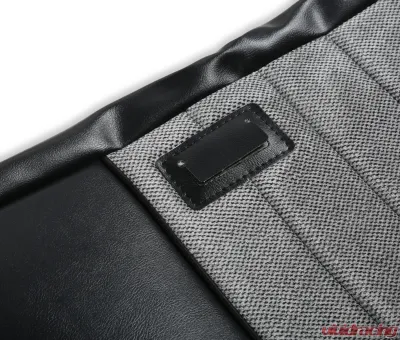 BROTHERS Trucks Seat Upholstery Kit - Standard Pleat Cloth/Vinyl - Black/Silver - 05-310