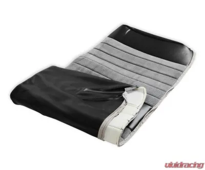 BROTHERS Trucks Seat Upholstery Kit - Standard Pleat Cloth/Vinyl - Black/Silver - 05-310