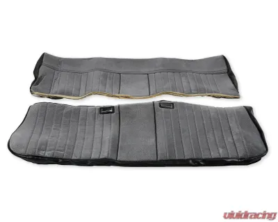 BROTHERS Trucks Seat Upholstery Kit - Deluxe Pleat Cloth/Vinyl - Black/Silver - 05-320