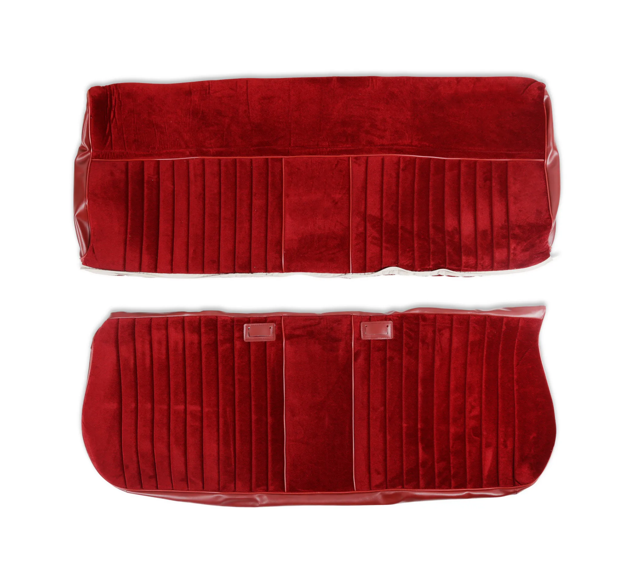 BROTHERS Trucks Seat Upholstery Kit - Deluxe Pleat Cloth/Vinyl - Maroon/Burgundy - 05-321