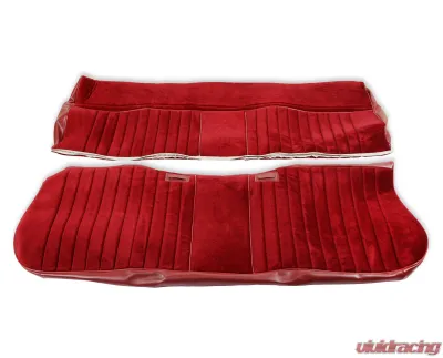 BROTHERS Trucks Seat Upholstery Kit - Deluxe Pleat Cloth/Vinyl - Maroon/Burgundy - 05-321
