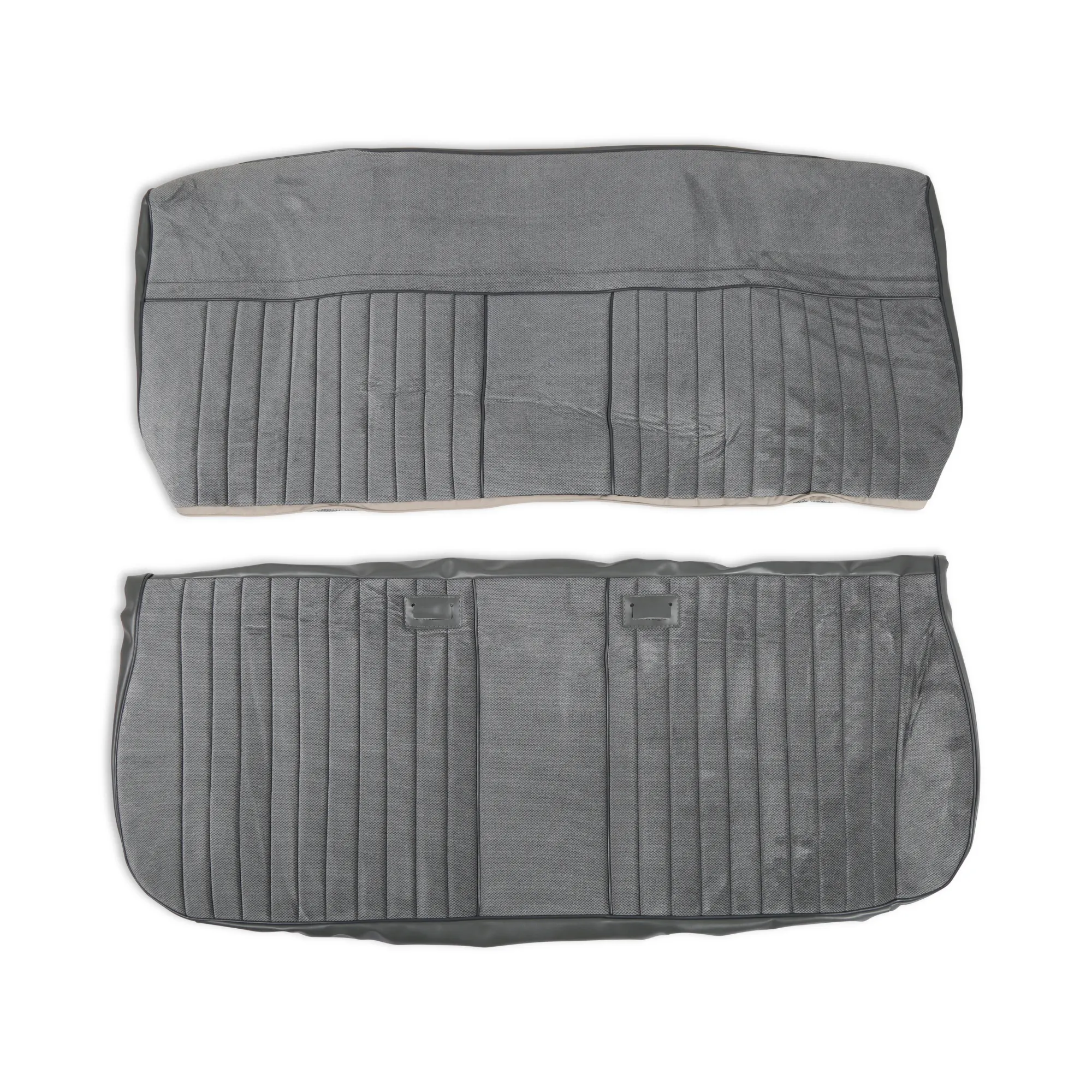 BROTHERS Trucks Seat Upholstery Kit - Deluxe Pleat Cloth/Vinyl - Grey/Charcoal - 05-324