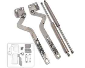Brothers Trucks Billet Hood Hinges - Polished - Pair