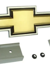 Brothers Trucks Bowtie Grille Emblem Chrome Black Gold Finish for 1983-1988 Chevy Trucks                                     - GEB8800 - Image 2