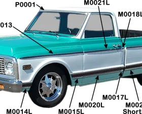 Brothers Trucks  Door Molding - Upper - Black -  Left
