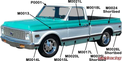 Brothers Trucks Door Molding - Upper - Black - Left - M0021L-69