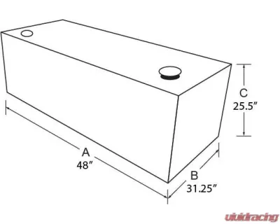 Tradesman Aluminum L-Shape Liquid Storage Tank Combo 80 Gallon Brite - 3290
